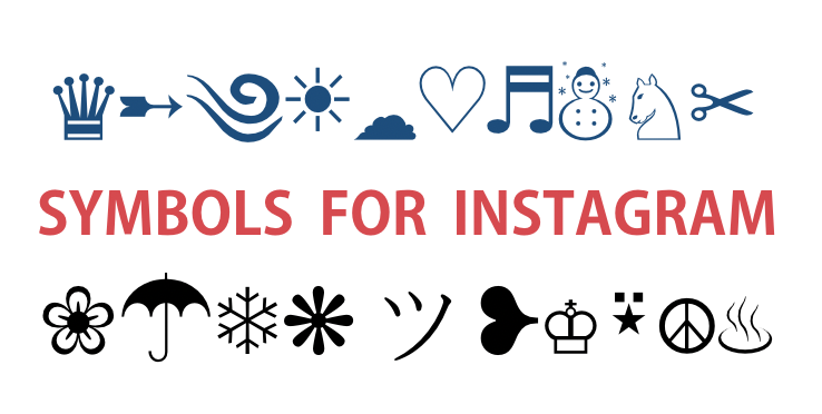 symbols for instagram